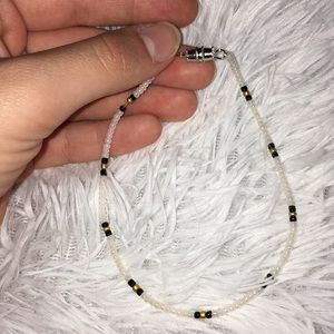 Seed bead anklet made by my daughter.